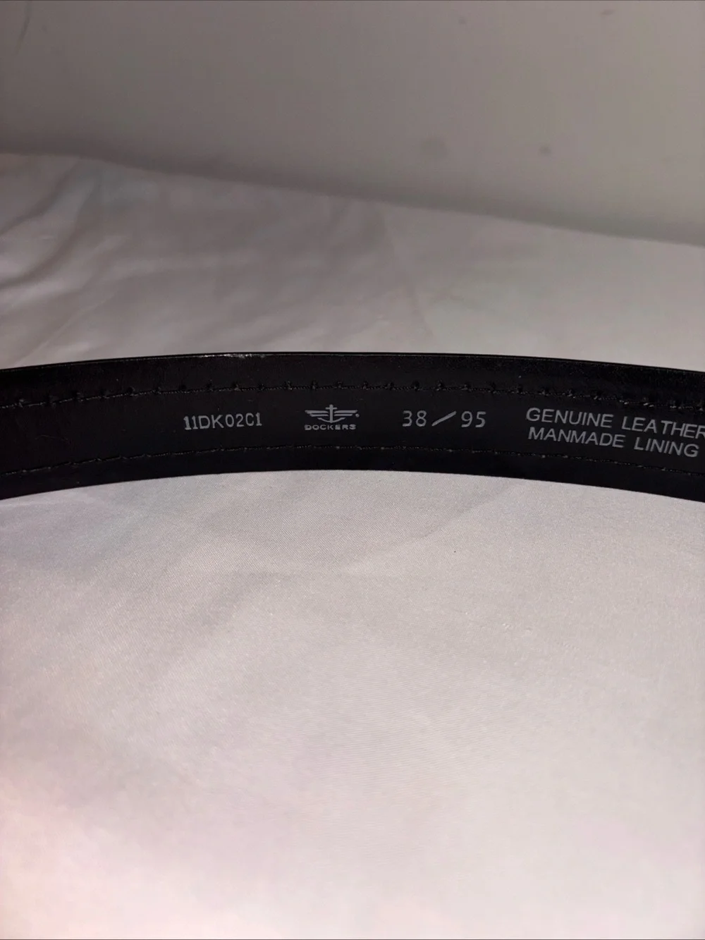 Dockers Classic Black Leather Belt with Gold Buckle. 888
